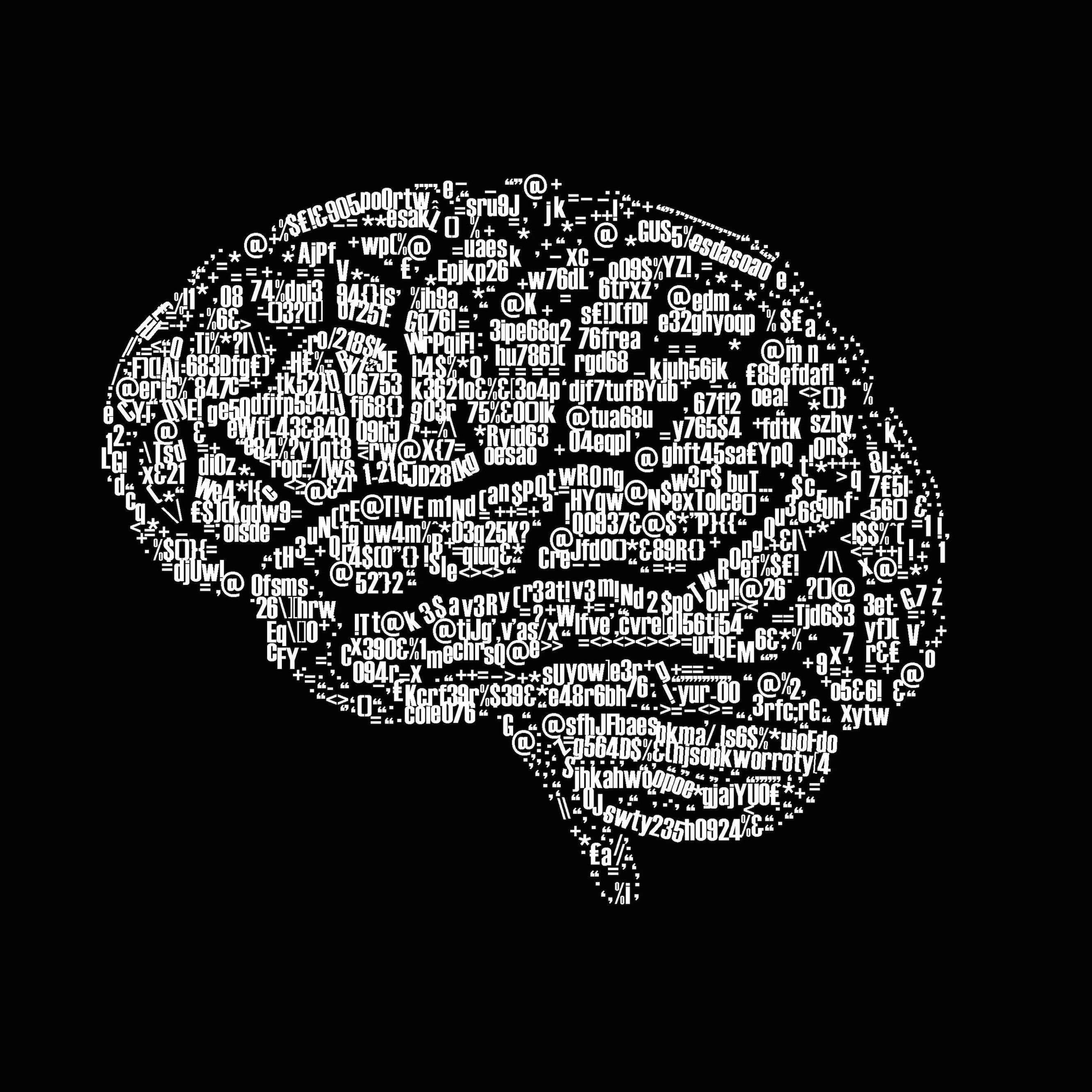 Download Brain Illustration Typography HD wallpaper for iPhone 6