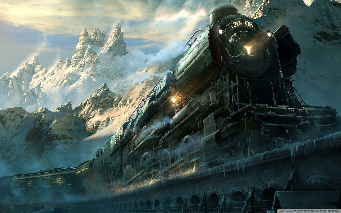 Train Travel Fantasy HD desktop wallpaper Widescreen