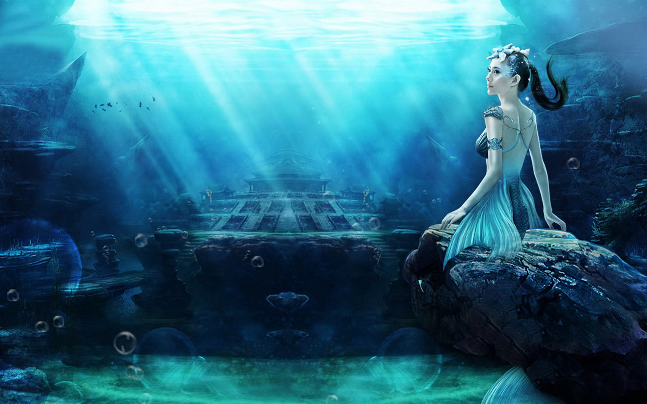 Mysterious mermaid hd widescreen wallpaper 5 － fantasy wallpapers ...
