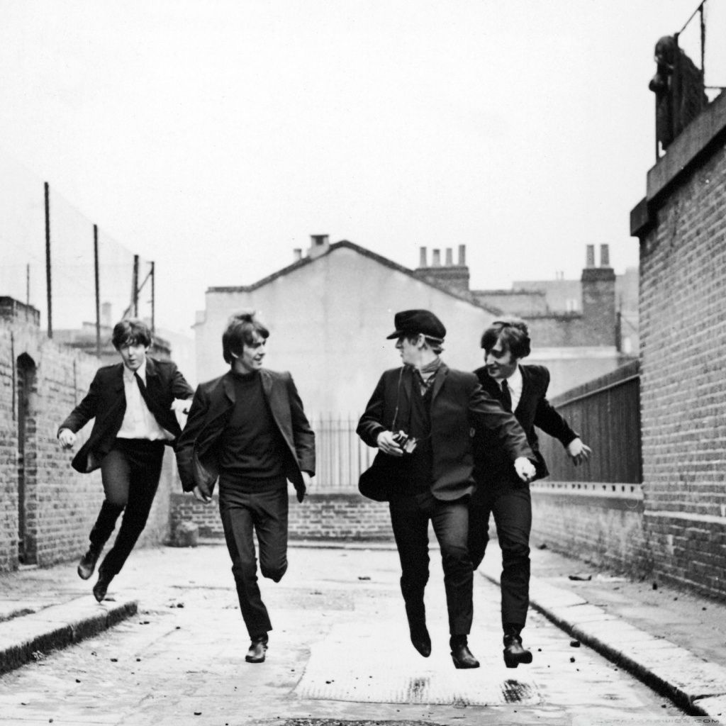 The Beatles Running iPad Wallpaper Download | iPhone Wallpapers ...