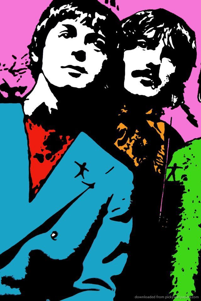 Download The Beatles Psychodelic Wallpaper For iPhone 4