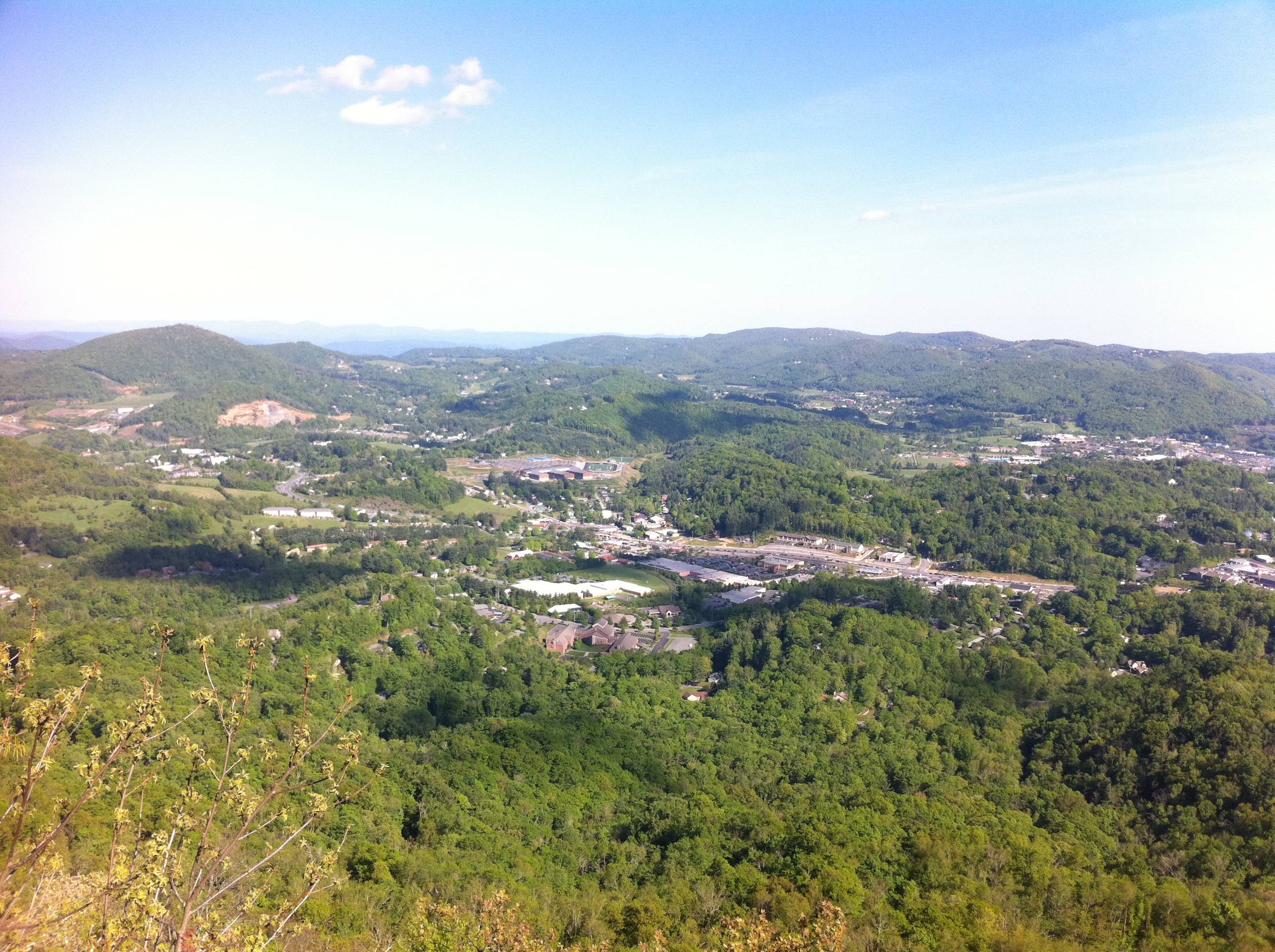 Appalachian State University campus from Howard Knob - Boone, NC ...