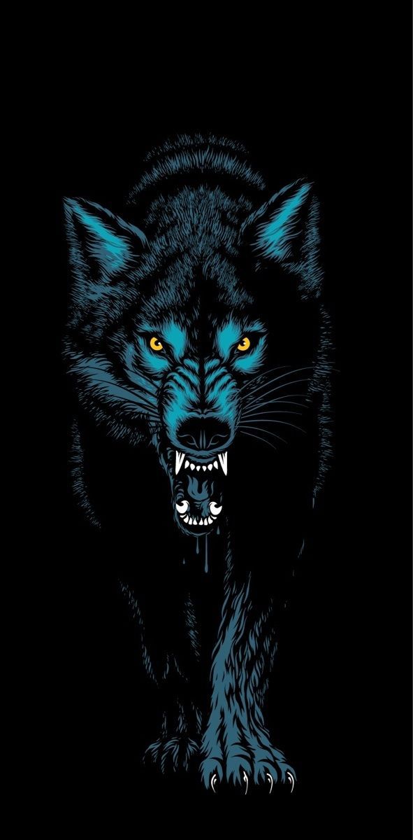 Blue Primitive Skateboards Wolf iPhone 5 and 5s iWallpaper