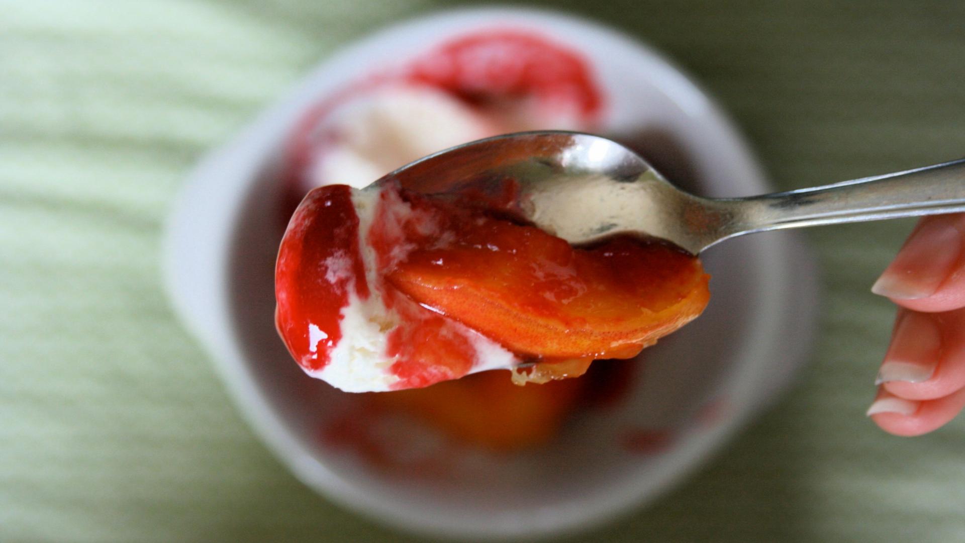 peach malba dessert food sweet hd wallpaper - (#28283) - HQ ...