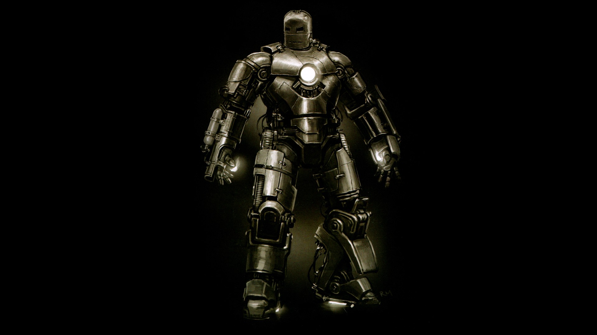 Iron Man suit superheroes mark Marvel Comics black background Mark