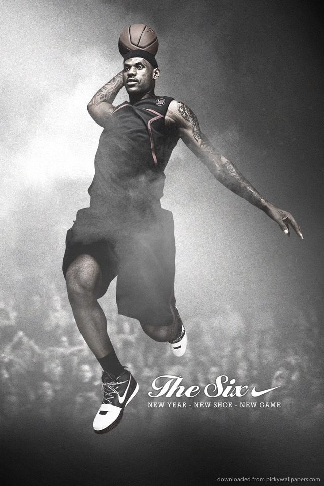 Download LeBron James The Six Wallpaper For iPhone 4