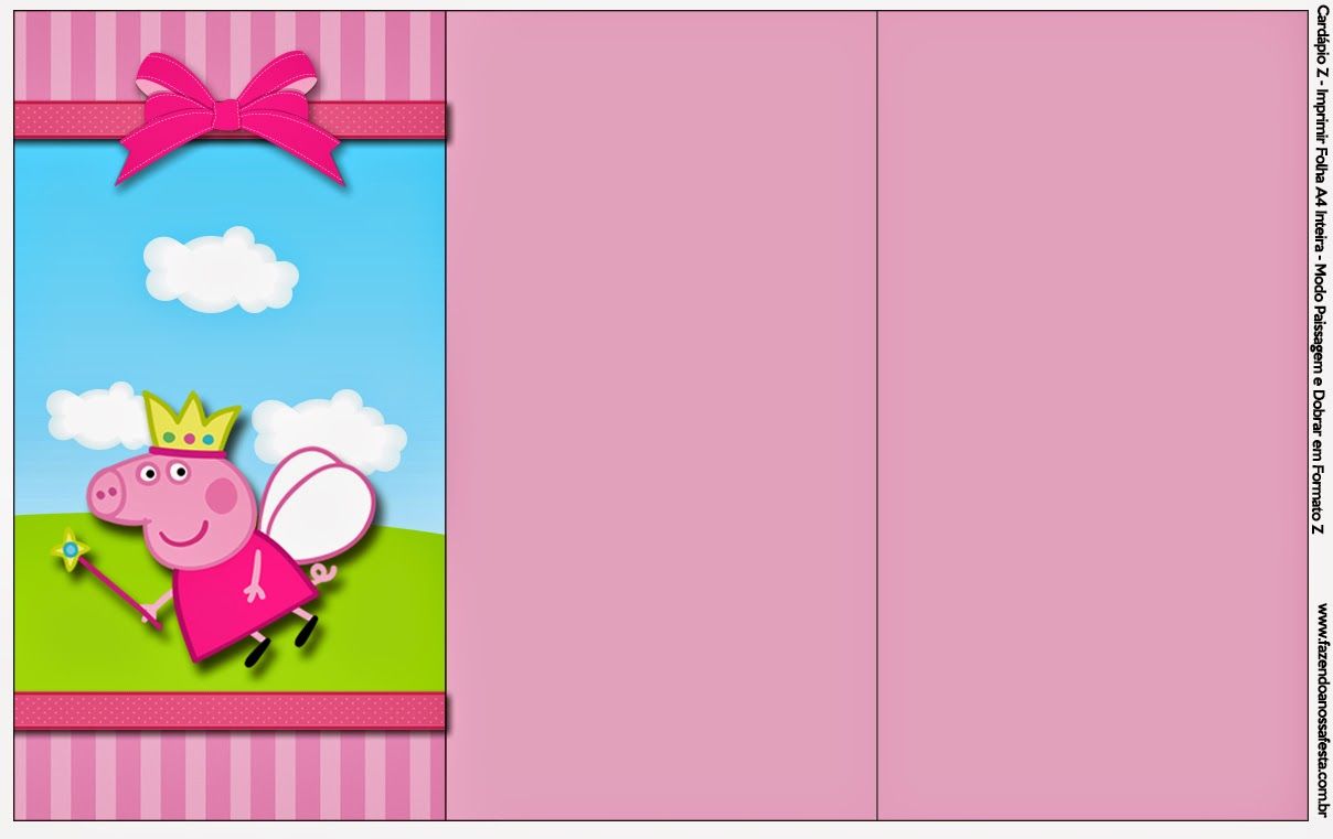 Peppa Pig Fairy Free Party Printables, Images and Backgrounds