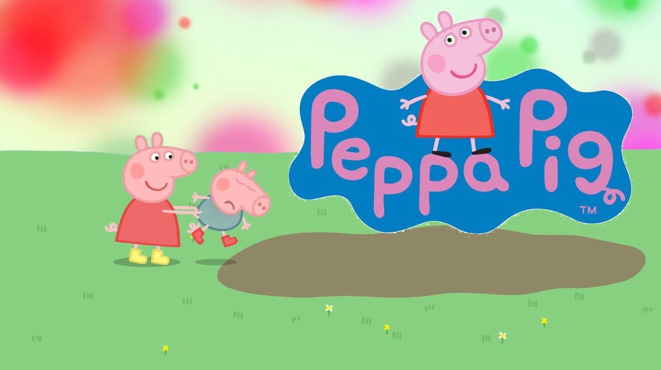 Peppa pig with subtitles. Свинка Пеппа. Фон свинки Пеппы. Свинка Пеппа обои на рабочий стол. Пеппа Пиг Хаус волпапер.