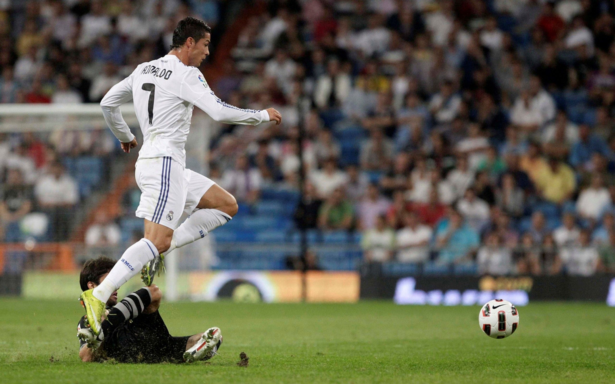 Cristiano Ronaldo Follow the Football on Ground Portuguese Soccer ...