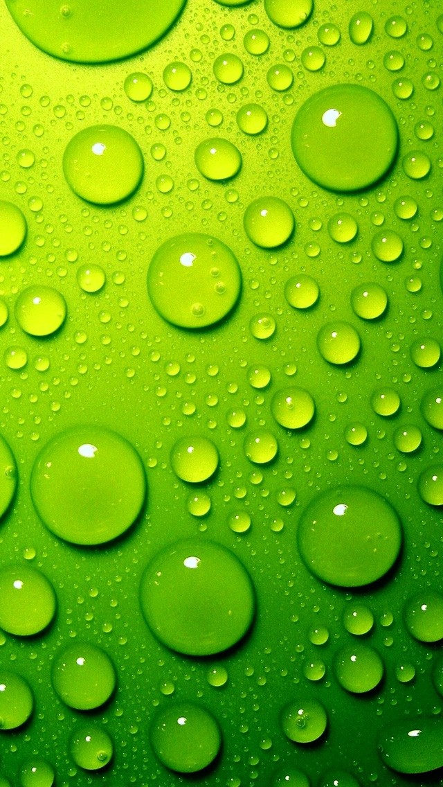 Green Water Drops iPhone 5s Wallpaper Download | iPhone Wallpapers ...