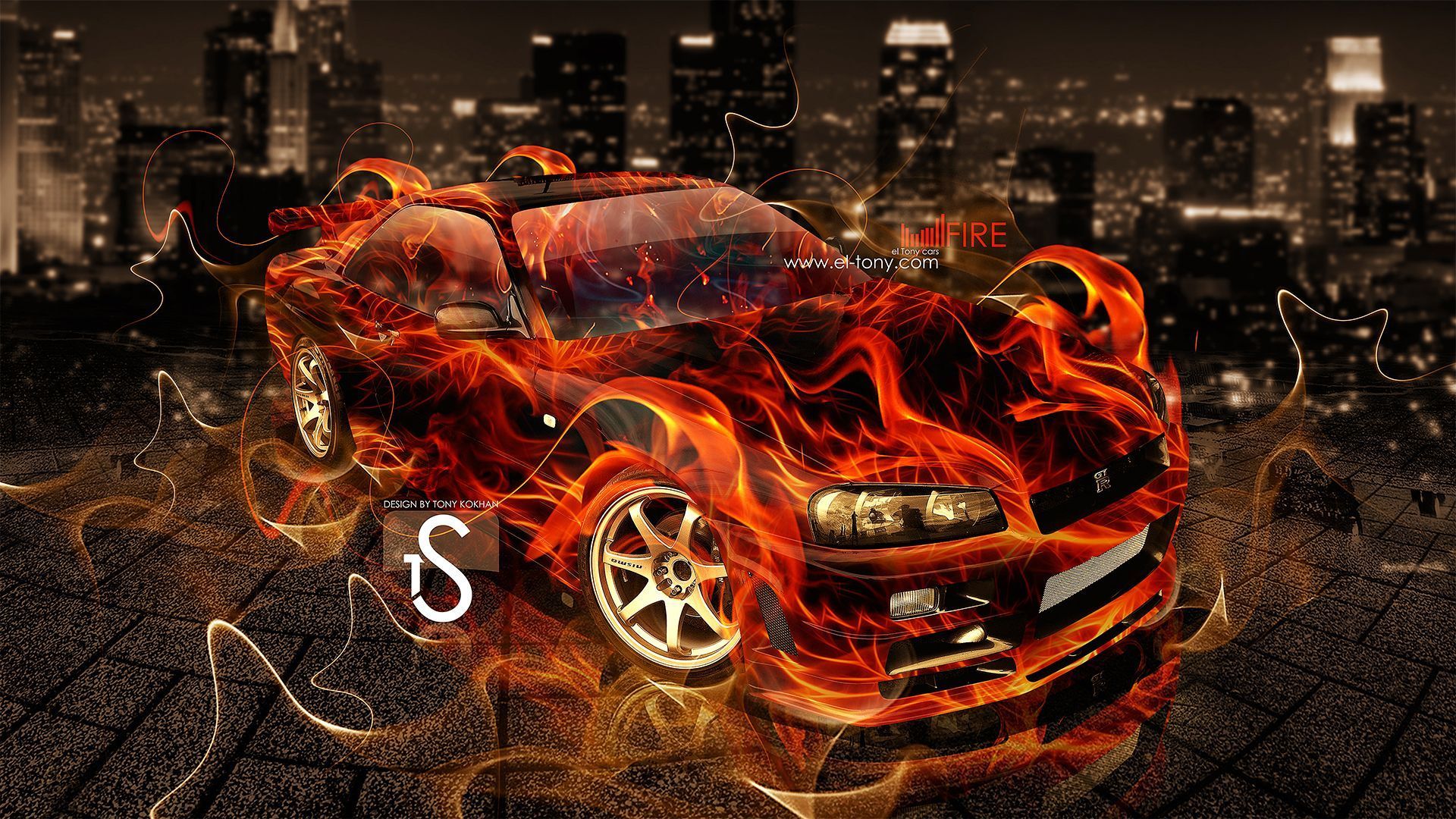 Nissan Skyline GTR R34 Fire Car 2013 « el Tony
