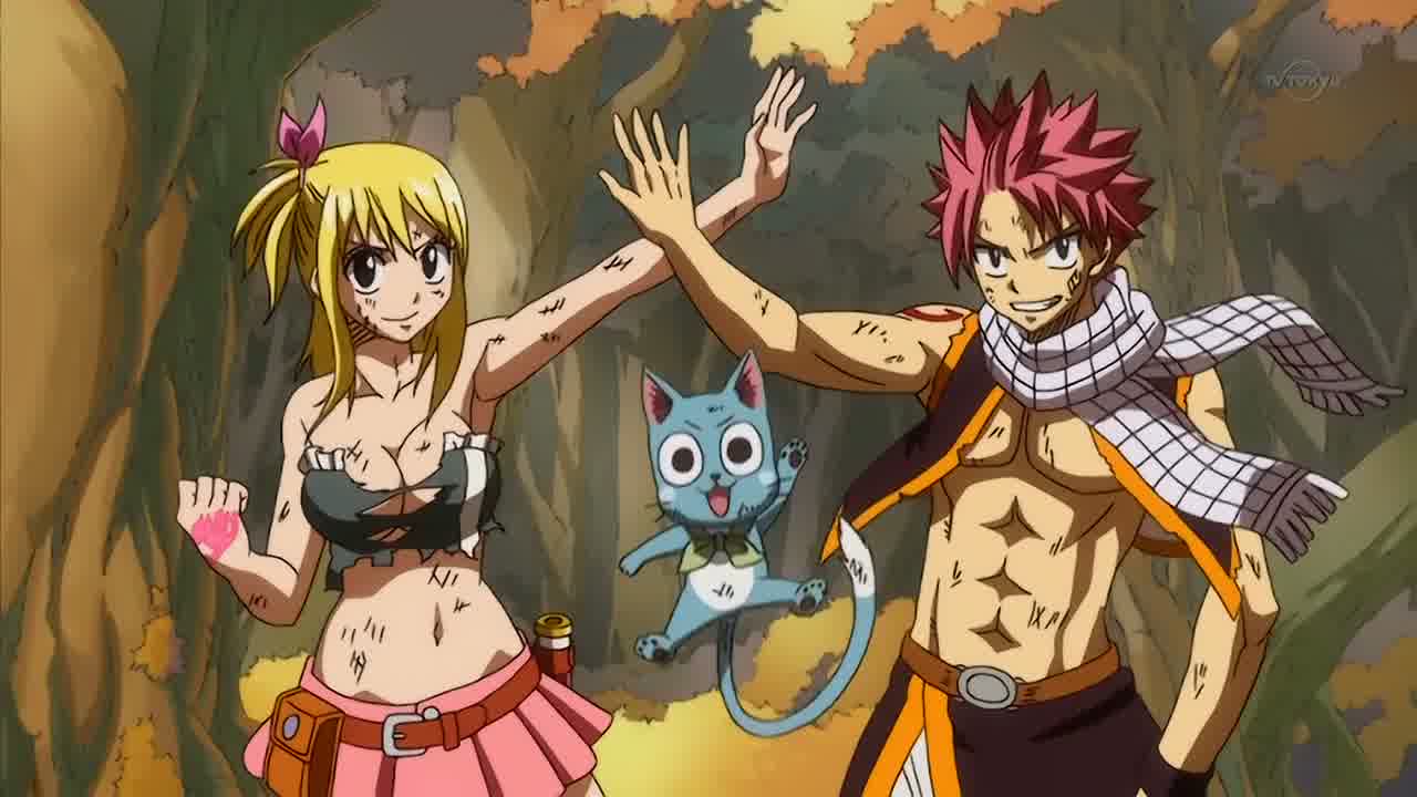 Wallpaper anime, fairy, tail, lucy, natsu, dragneel, heartfilia for mobile  and desktop, section прочее, resolution 1951x1200 - download