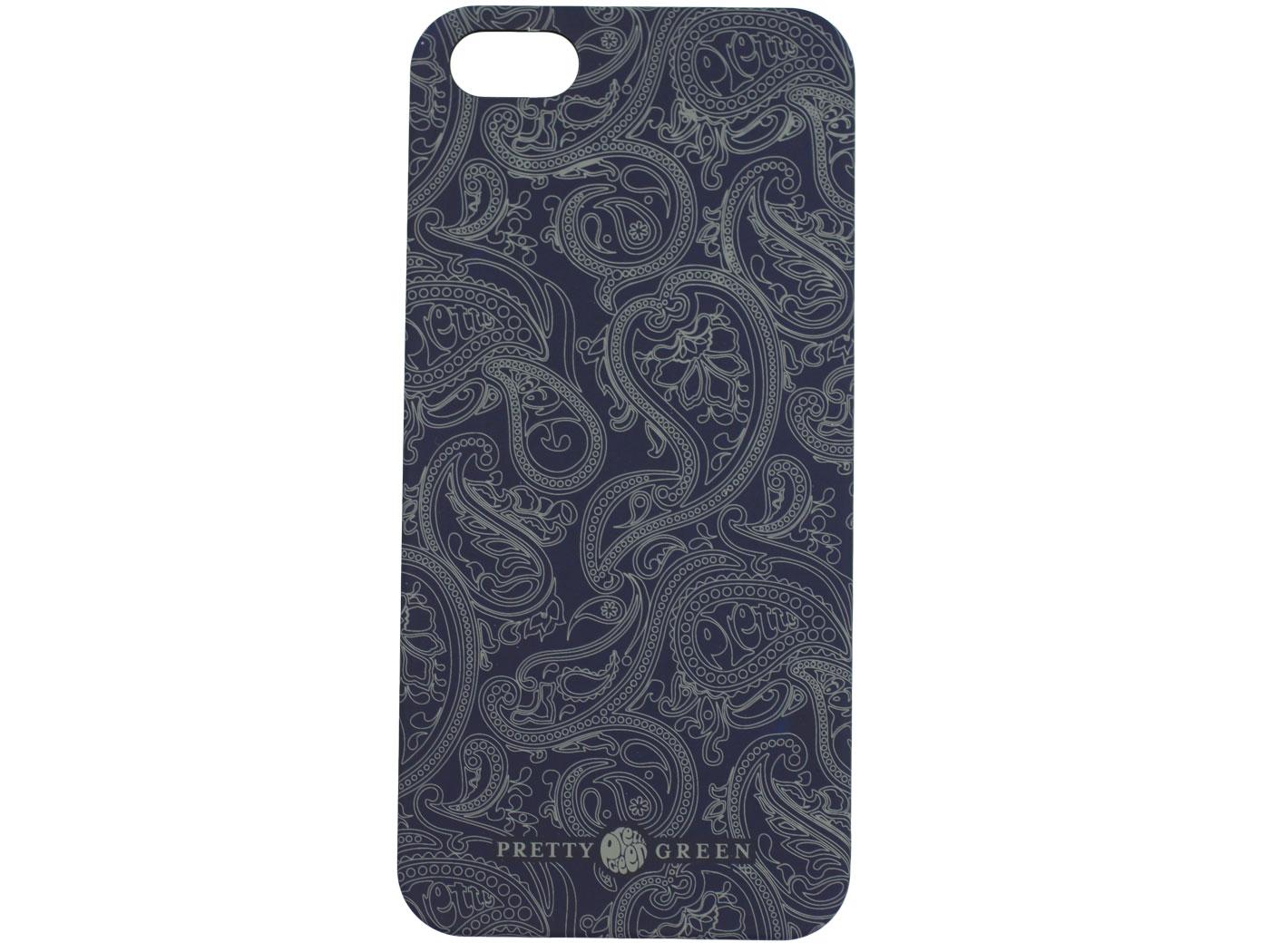 PRETTY GREEN Retro 60s Mod Paisley iPhone 5 Case in Navy