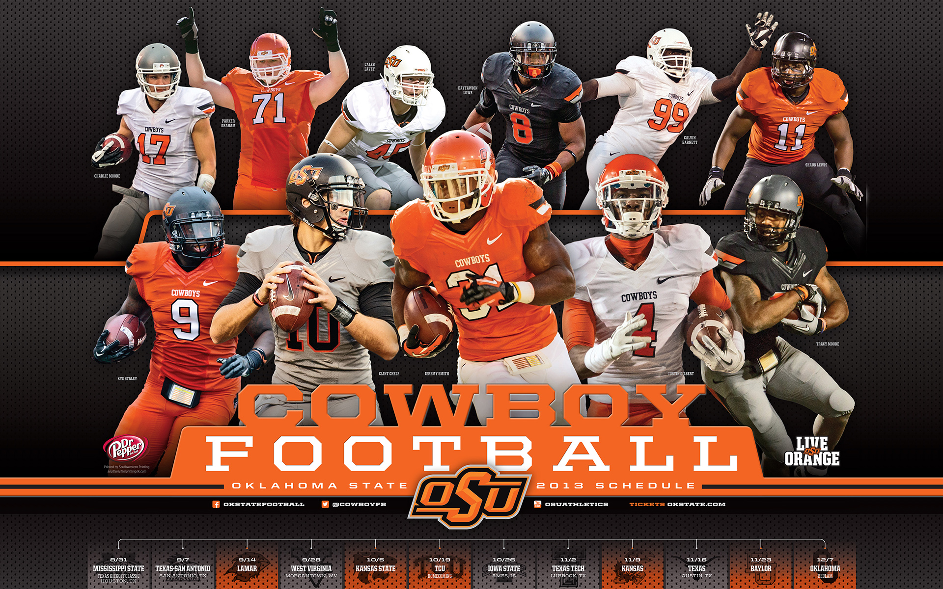 Cowboy football wallpaper oklahoma state official athletic site