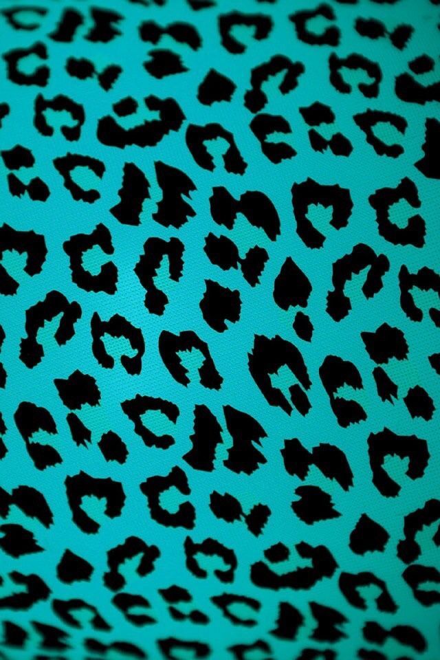 Cute Cheetah Print WallpaperBlue / Black iPhone Wallpaper
