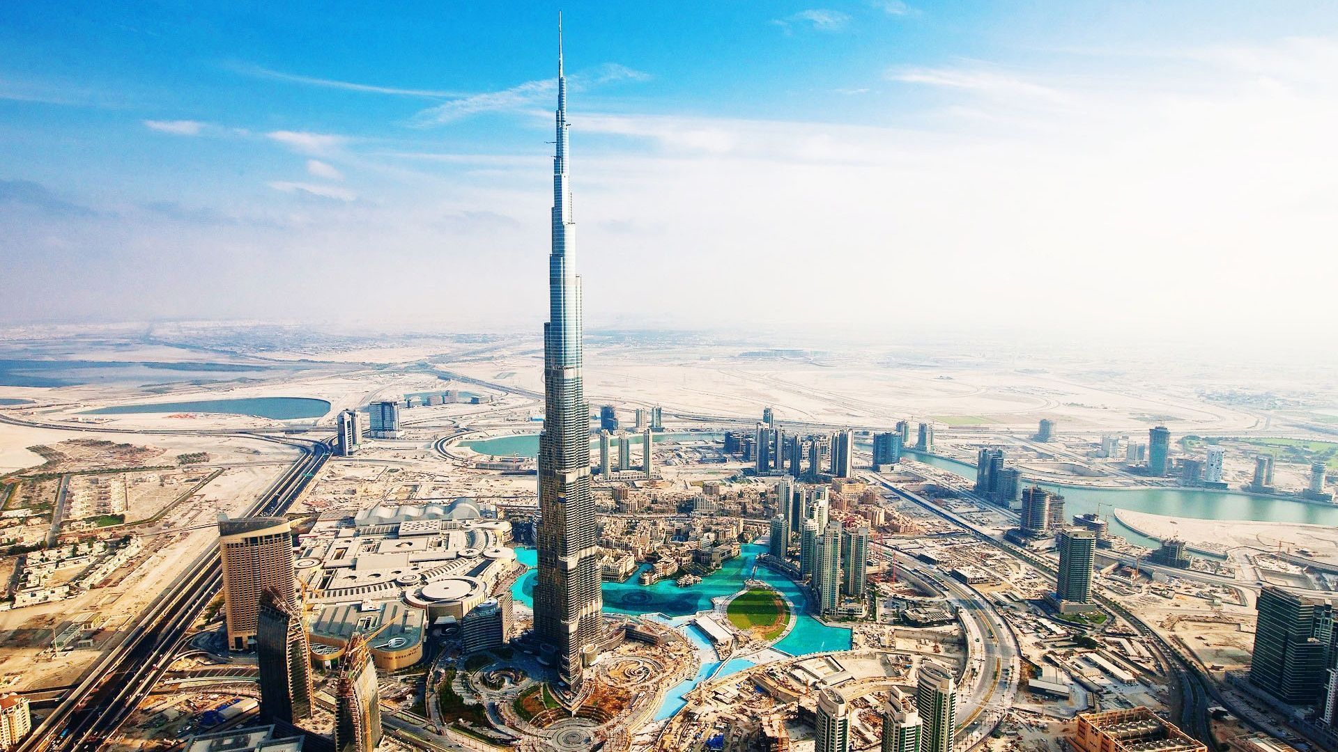 HD Background Burj Khalifa Dubai UAE Day View Wallpaper ...