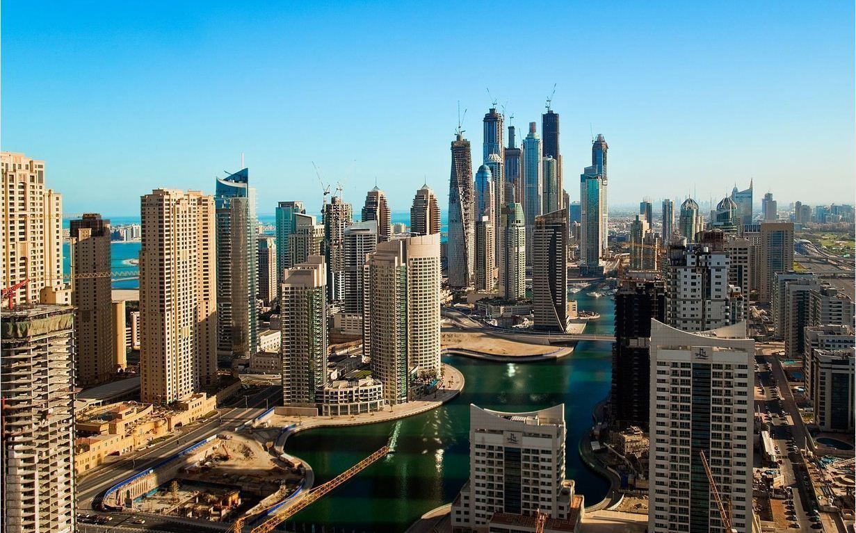 Dubai Skyscraper Skyline - Wallpaper