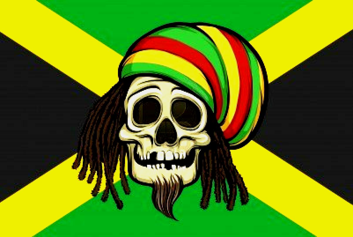 Wallpapers Hd Rasta Lion Dreads Skull With Dreadlocks Hat And ...
