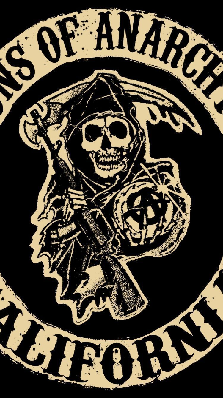 Download Wallpaper 750x1334 Sons of anarchy, Tv series, Logo