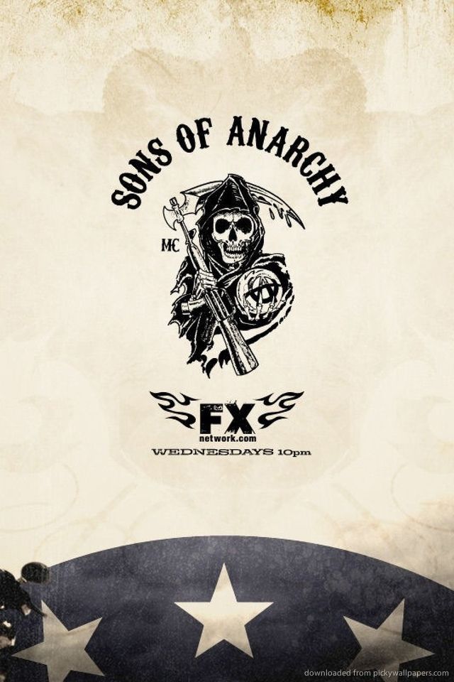 Download Sons Of Anarchy Logo Wallpaper For iPhone 4