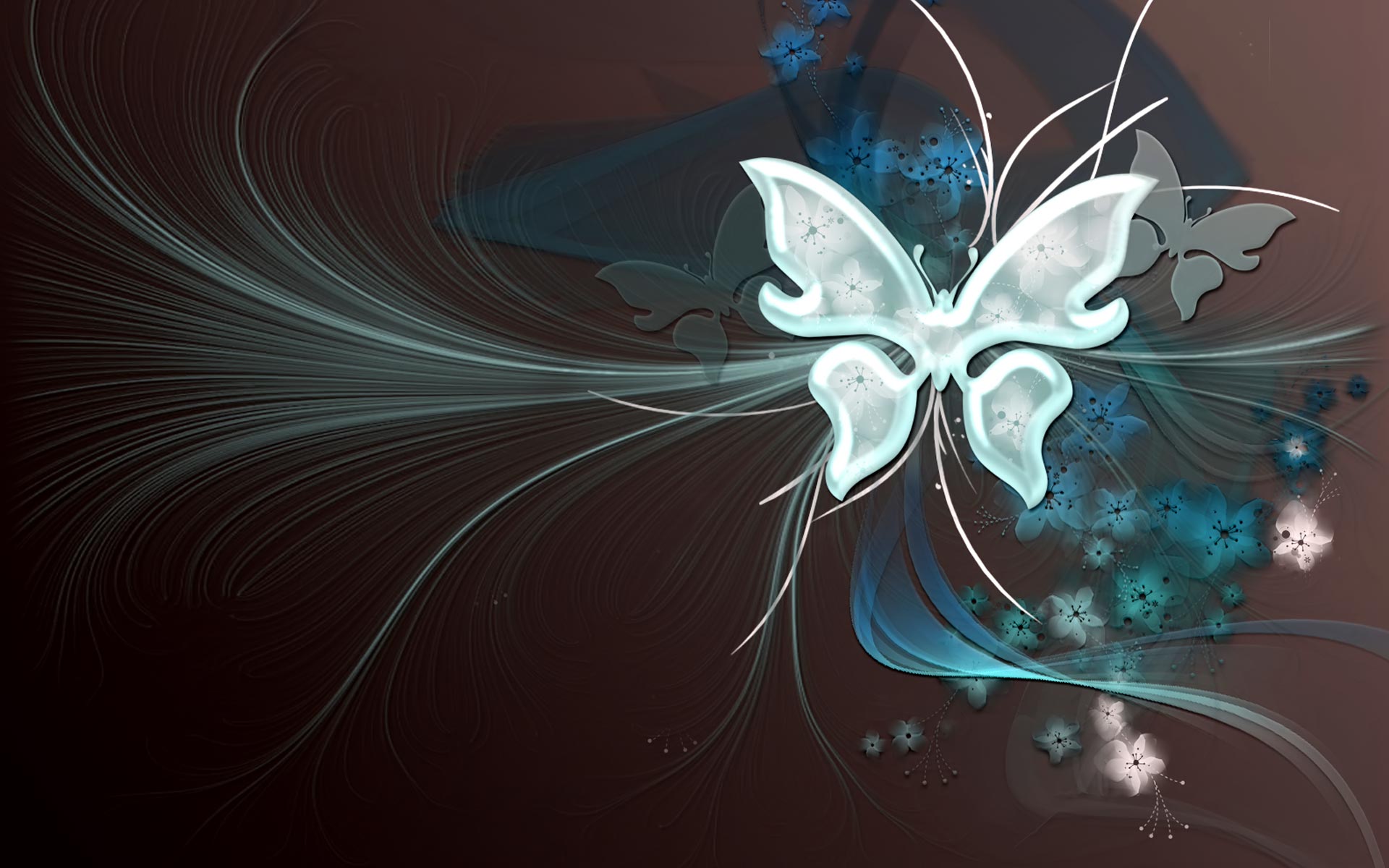 vector background butterfly wallpaper art desktop fresh floral ...
