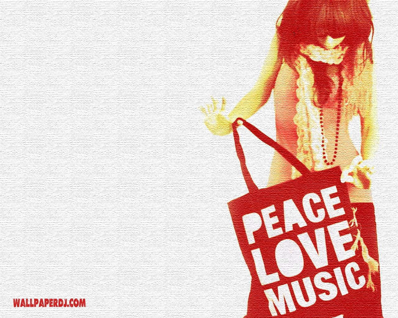 Peace Love Music graphic design girl wallpaper wallpapers