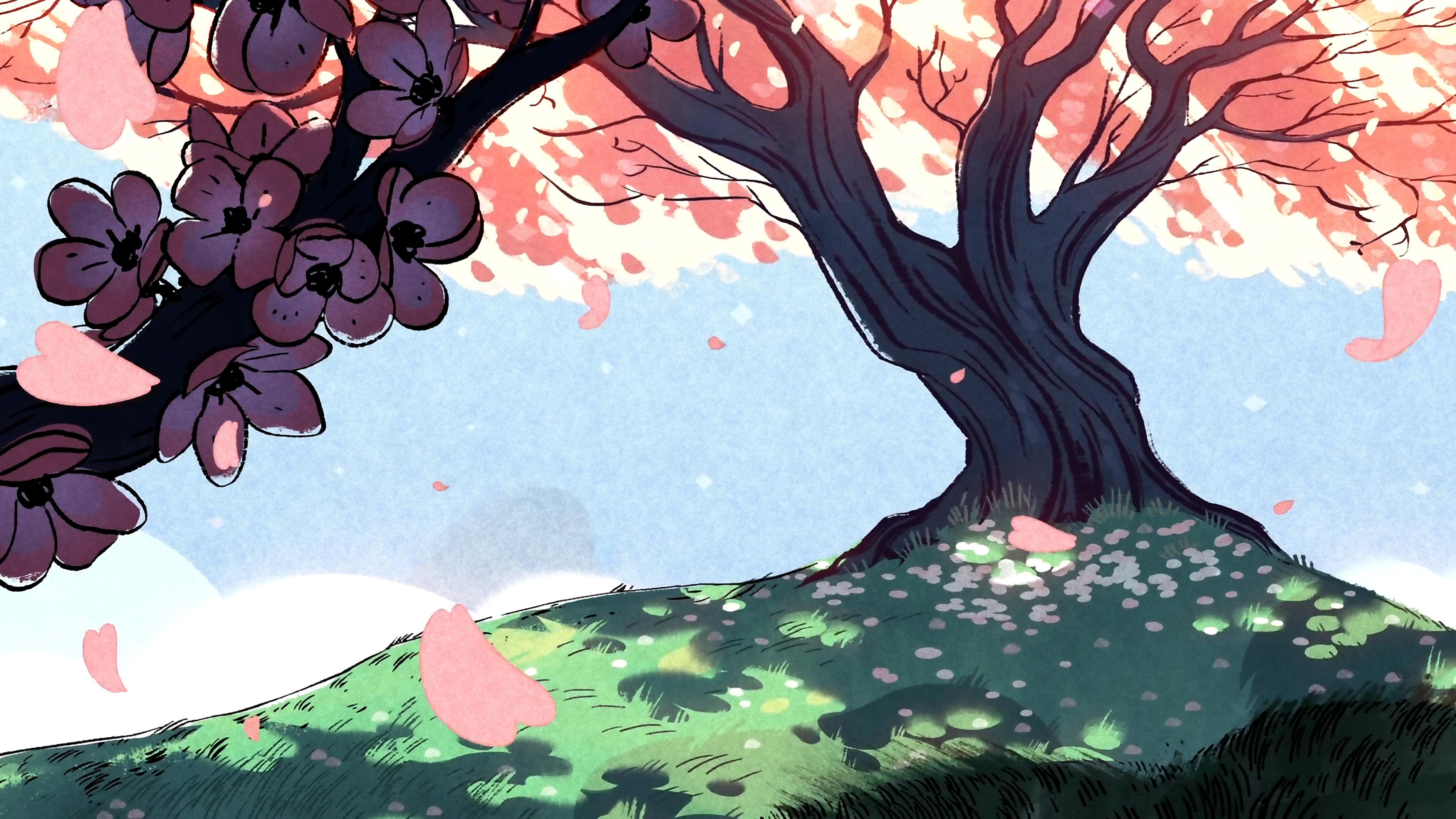 I scaled up the cherry tree for wallpapers. Enjoy? : stevenuniverse