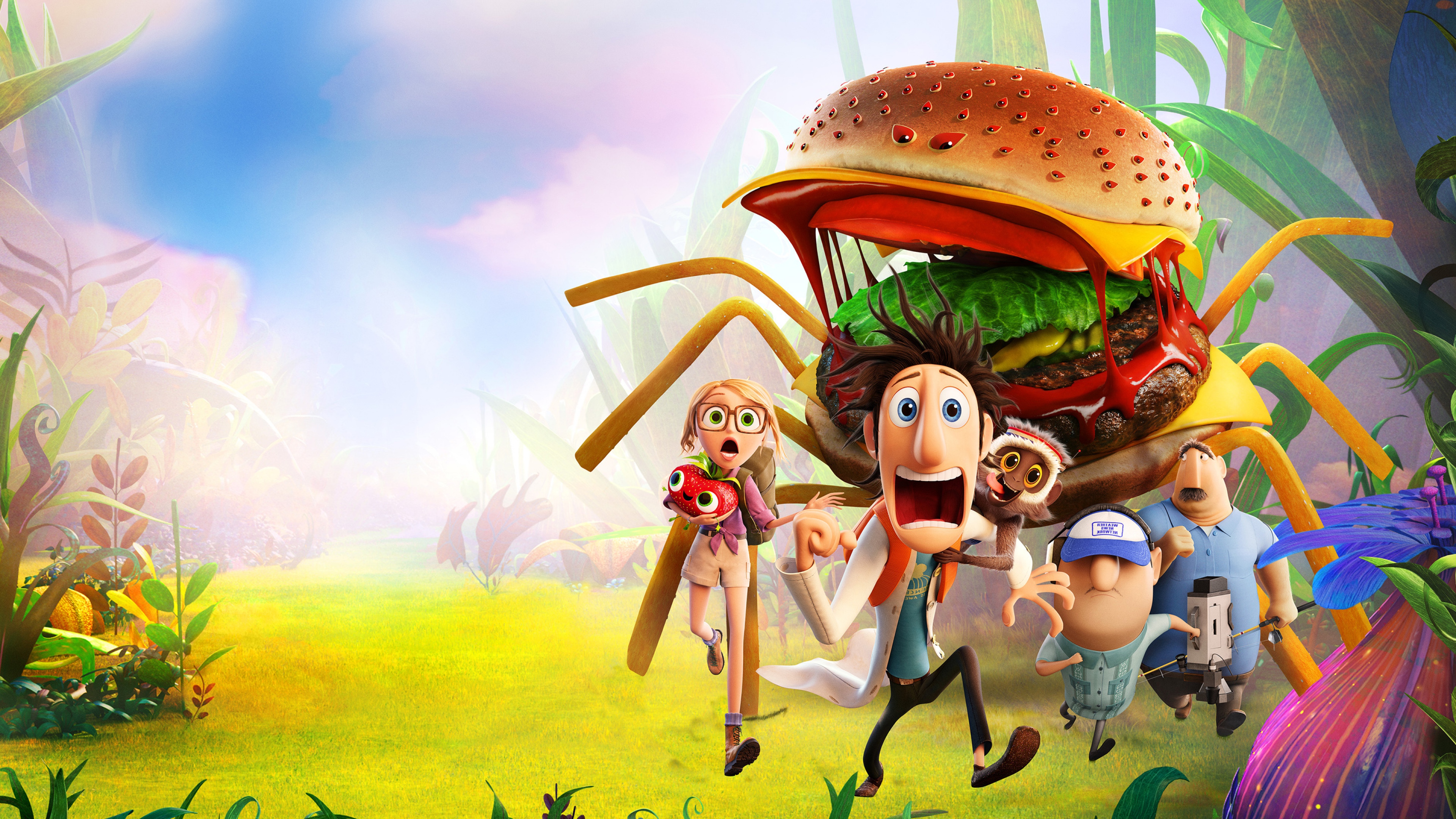 Download Wallpaper 3840x2160 Cloudy with a chance of meatballs 2 ...
