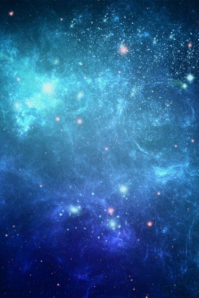 Download Wallpaper 640x960 Space, Background, Blue, Dots iPhone 4S ...