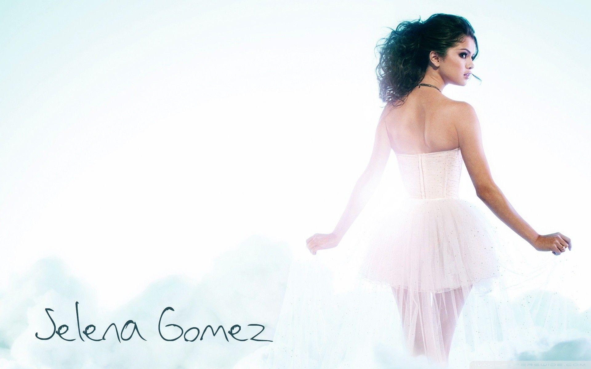 Selena Gomez on a white background wallpapers and images ...