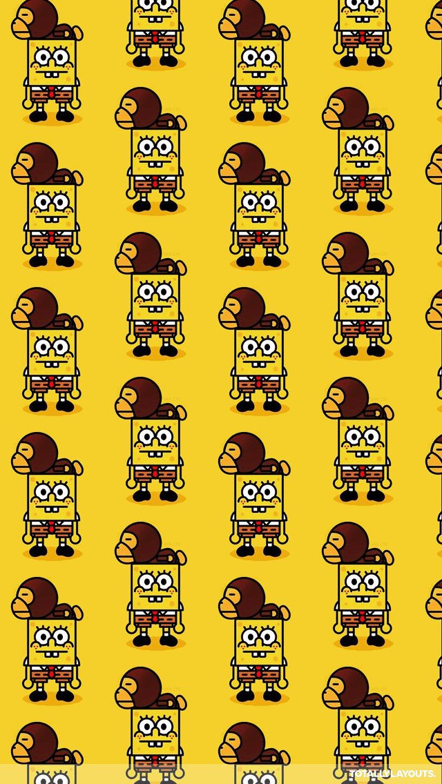 Sponge Bob Square Pants Bape Monkey Android Wallpaper - Cartoon ...