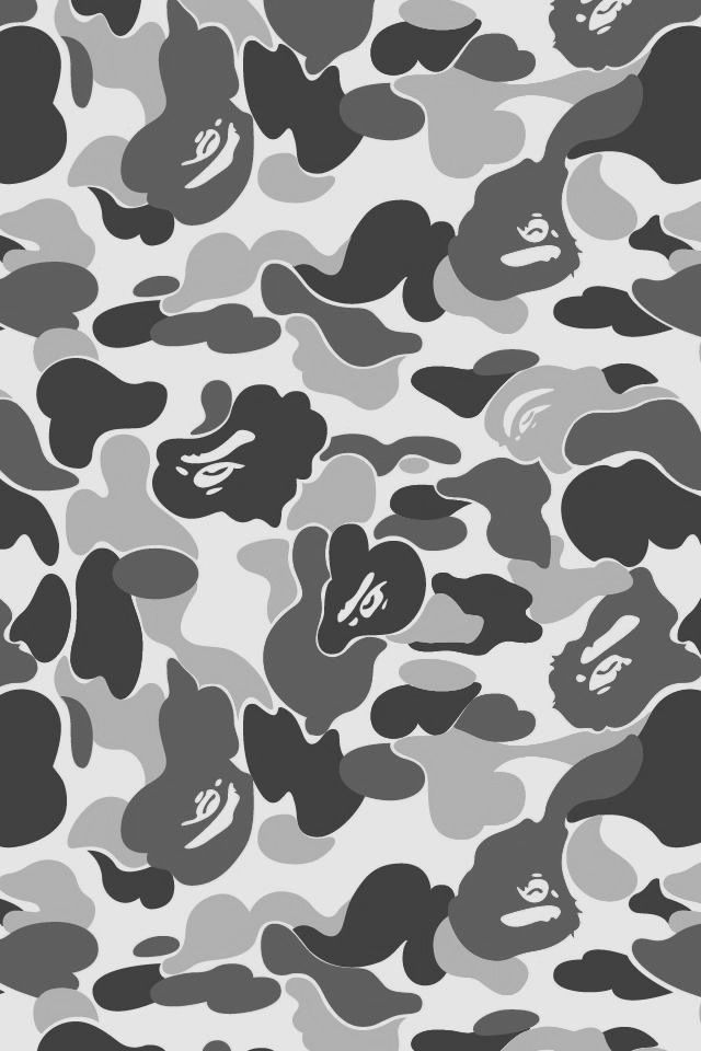 Grey #Bape #Patterns Bape | Hintergrundbilder für iPhone 4 ...