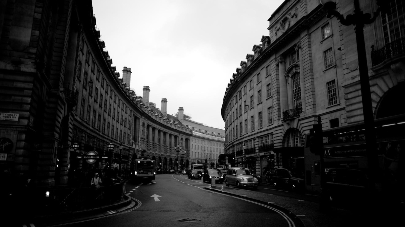 1366x768 photo, building, street, city, home, road, black and ...