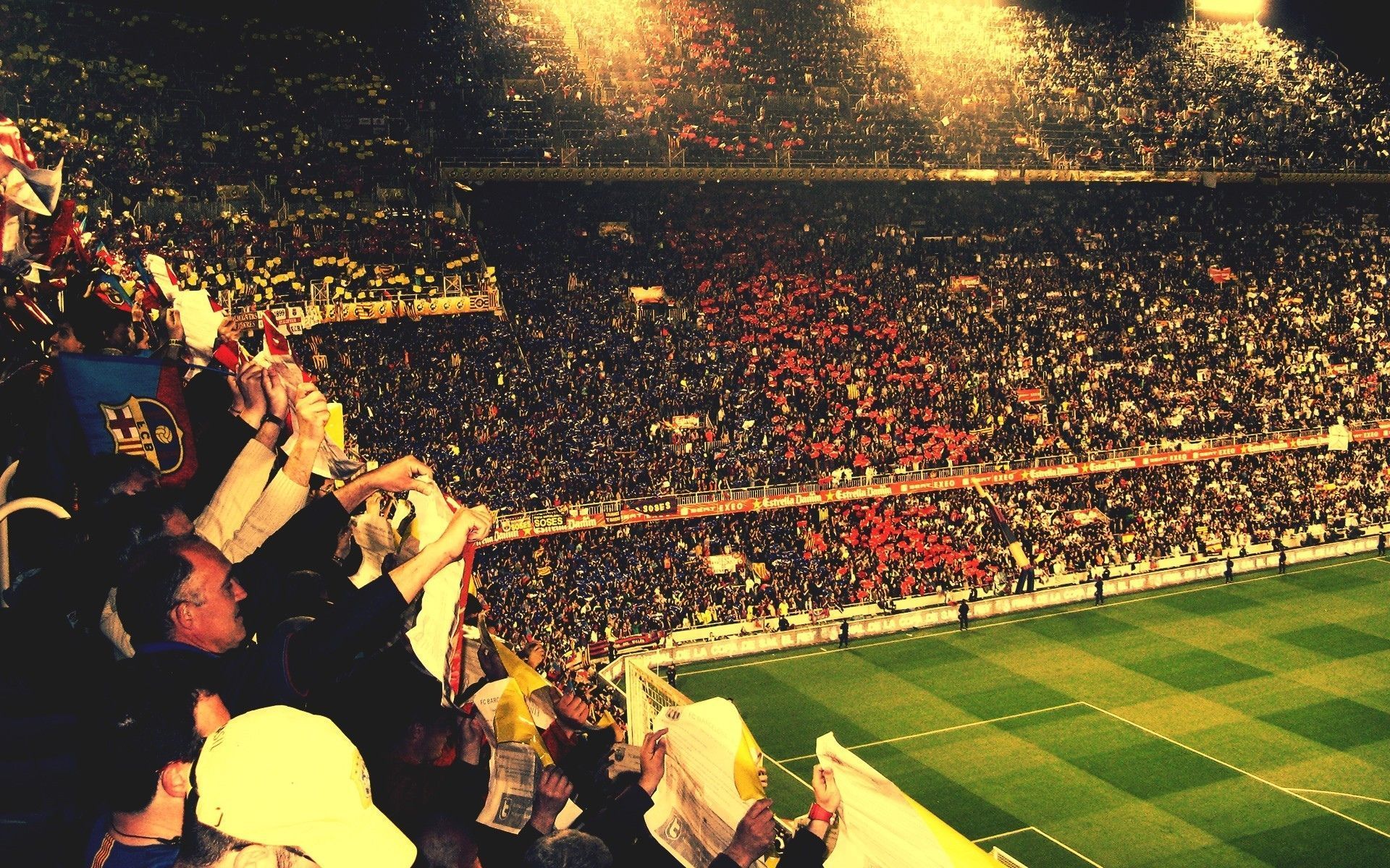 FC Barcelona soccer football crowd stadium people wallpaper ...