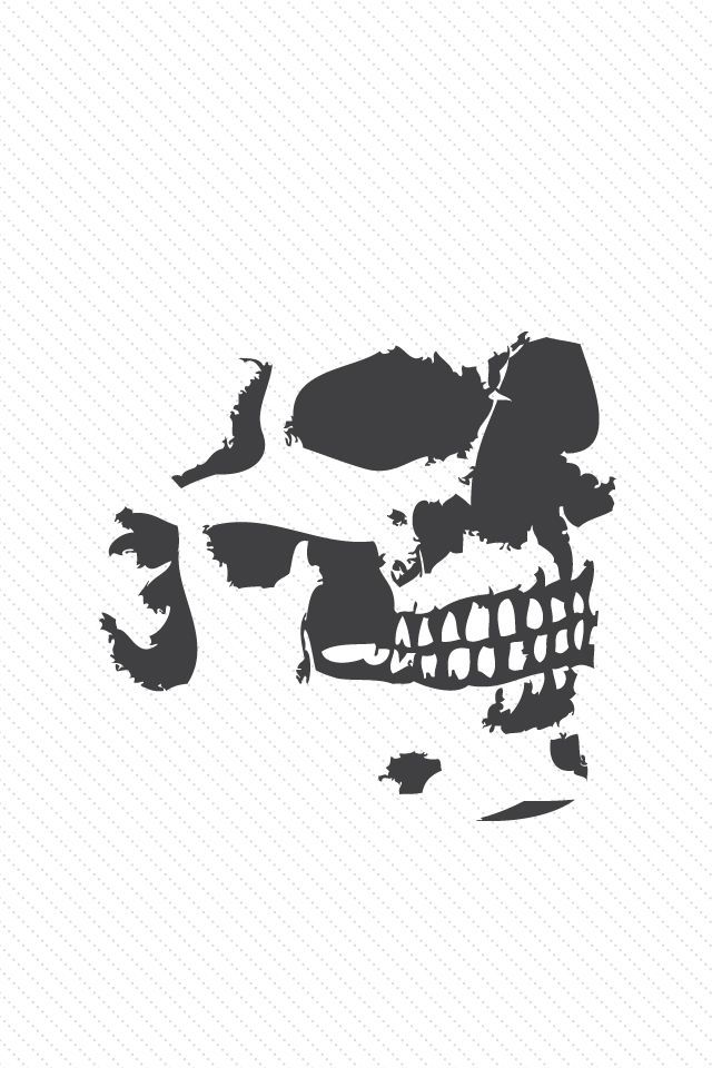 Simple Skull iPhone 4 Wallpaper 640x960