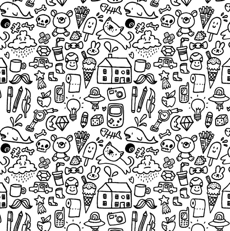 Cute Doodle Pattern Picture HD Wallpapers | Backgrounds / Fondos ...