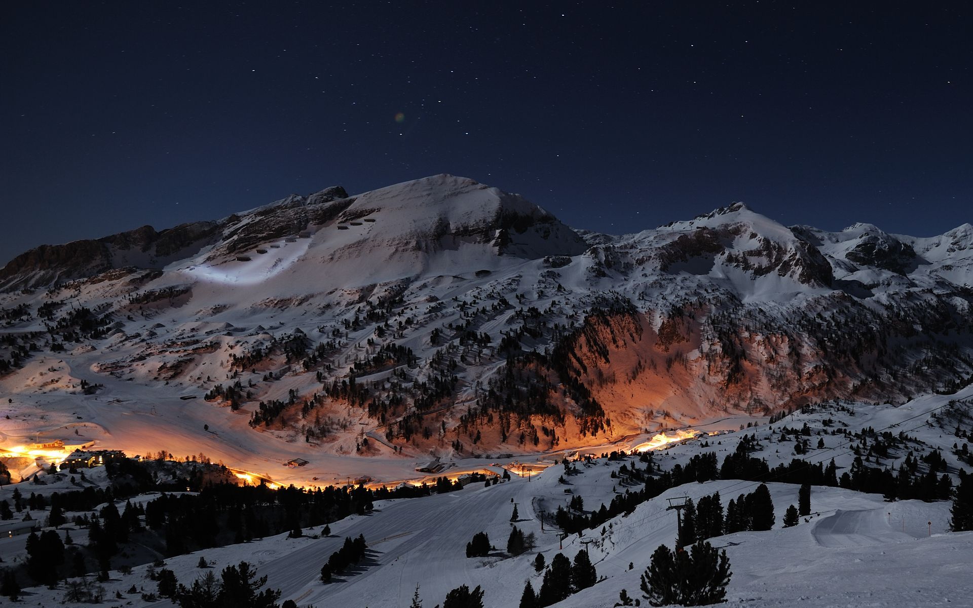 Download Beautiful Night Nature Winter Wallpaper | Full HD Wallpapers
