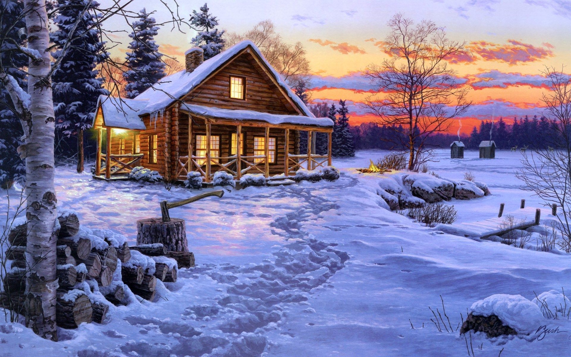 Snow House Desktop Wallpaper, Snow House Images | Cool Wallpapers