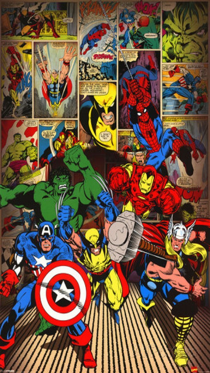 Marvel-Here Come the Heroes iPhone 6 Wallpaper, Plus Hd | HEROS ...