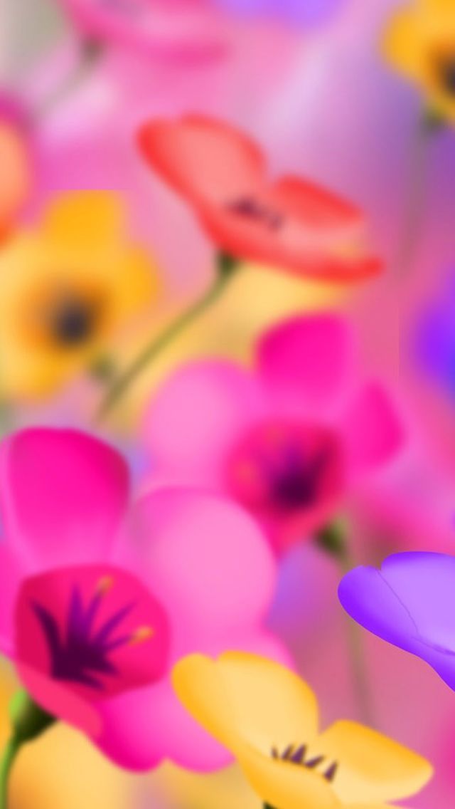 Digital Colorful Flowers