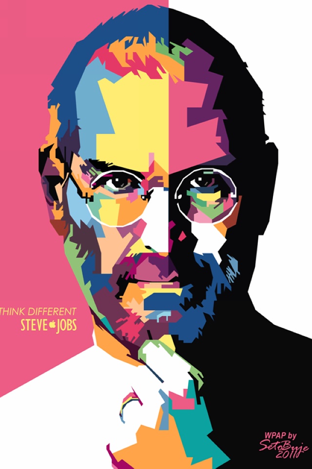 Colorful Steve Jobs iPhone wallpapers, Background and Themes