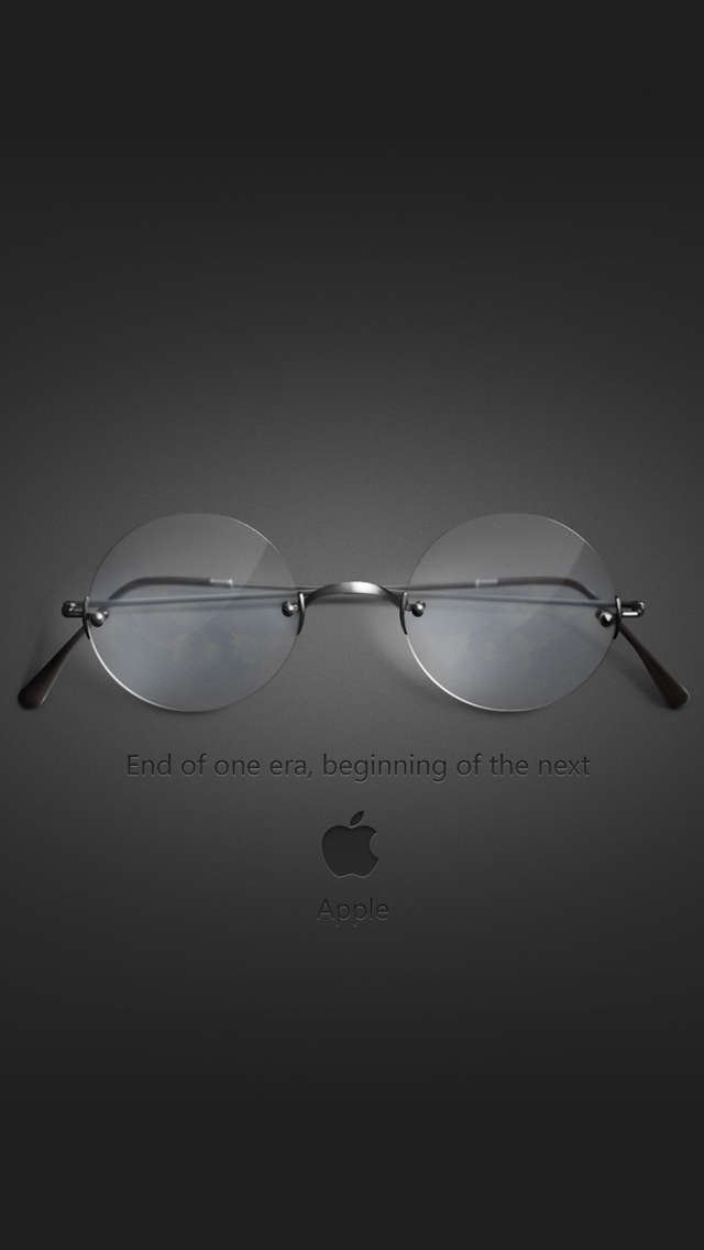 Steve Jobs Glasses Homage iPhone 5 Wallpaper / iPod Wallpaper HD