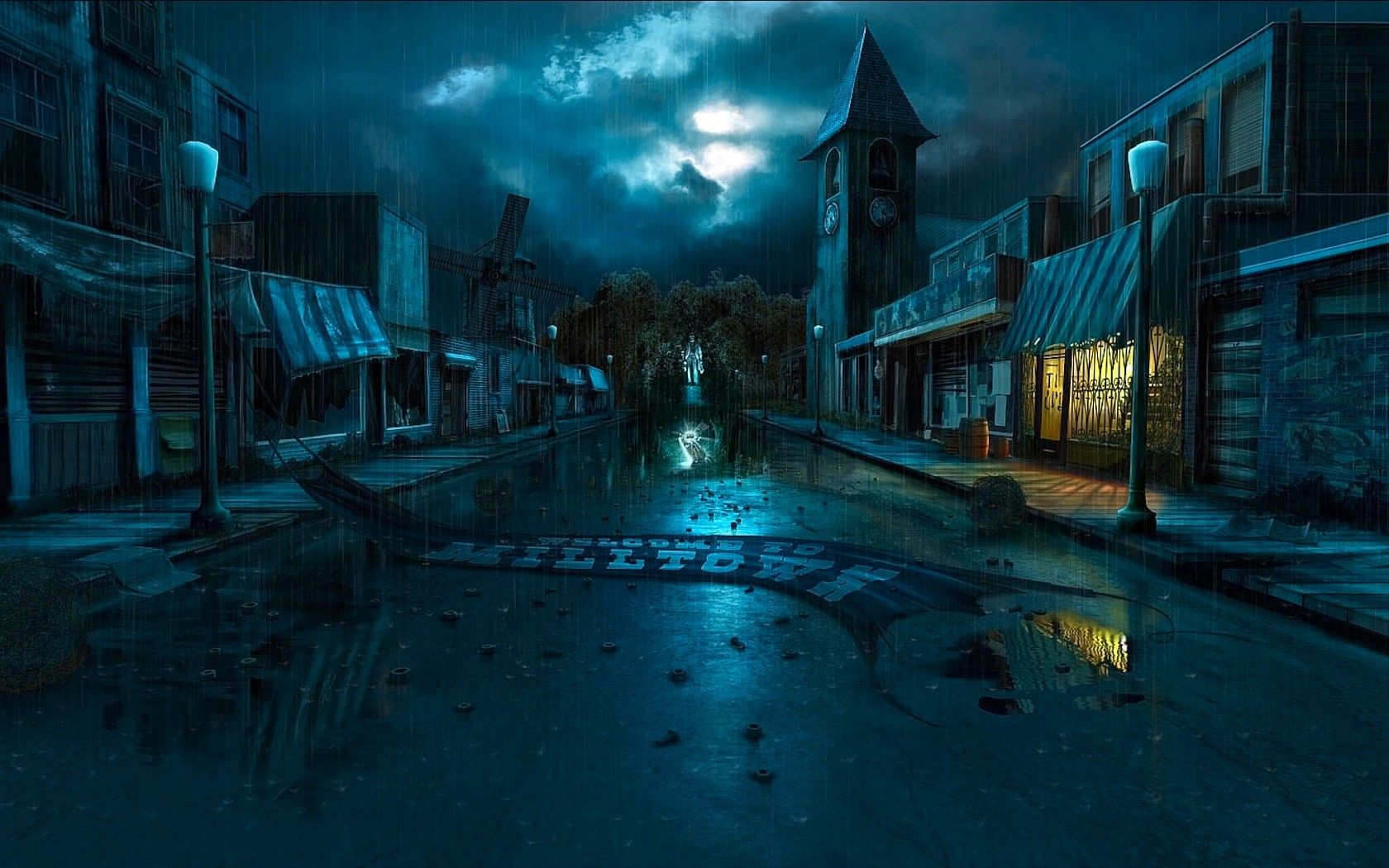 drama terror Town Zombie HD Wallpaper