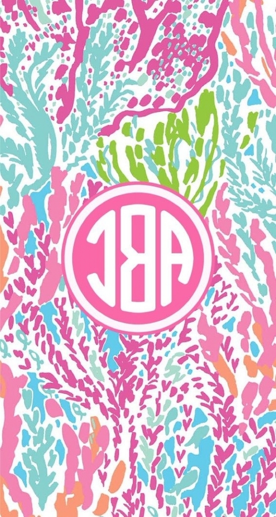 Lilly Pulitzer Monogram Wallpaper 6 Prints Available On Etsy E