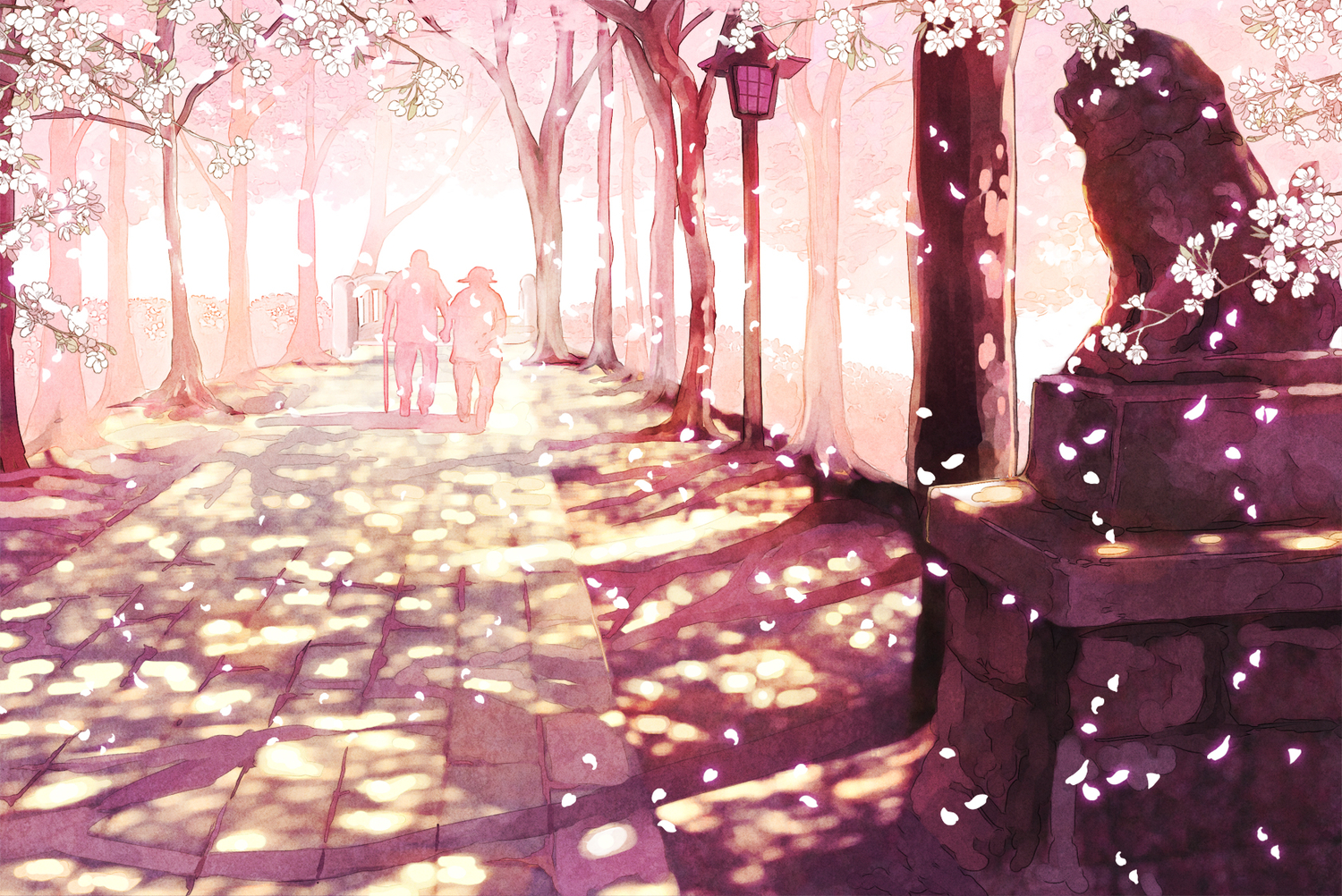Dreamy Fantasy Cherry Blossoms Pink Trees Artwork Wallpaper | High ...
