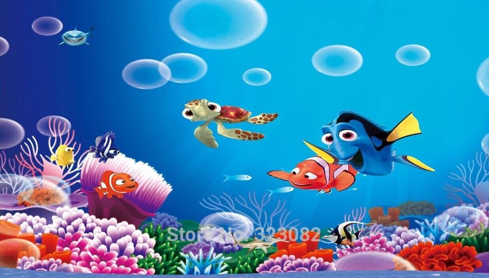 High quality Finding Nemo Cartoon 3d mural wallpaper papel de ...