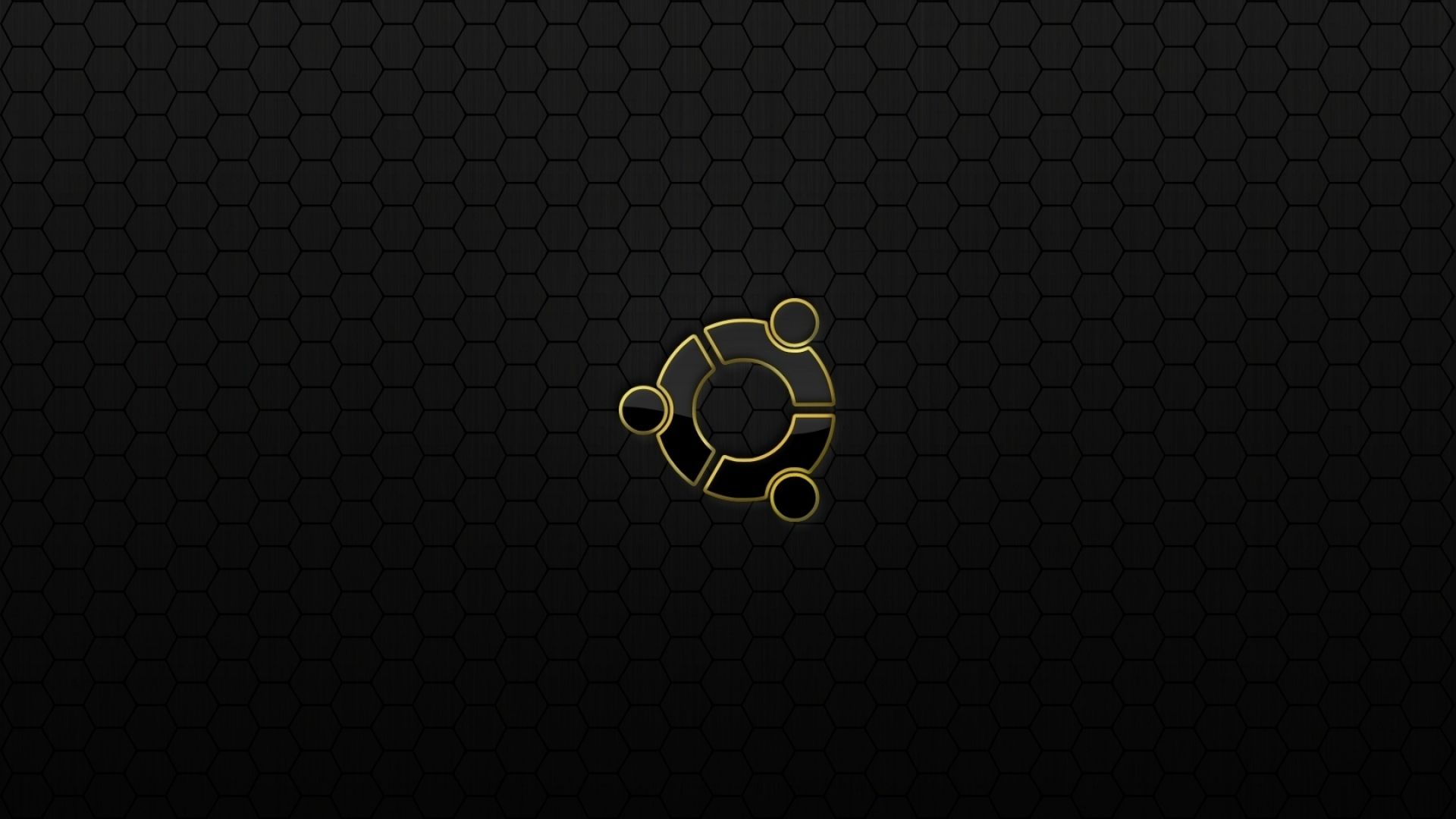 Download Wallpaper 1920x1080 Ubuntu, Os, Logo, Black, Yellow Full
