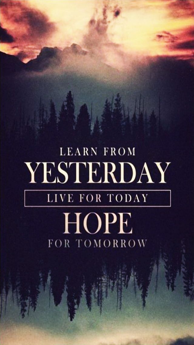 Tap image for more iPhone quote wallpapers! Hope for Tomorrow ...