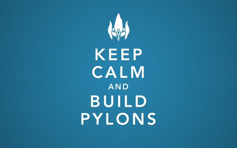 blue starcraft parody protoss keep calm and pylons starcraft ii ...