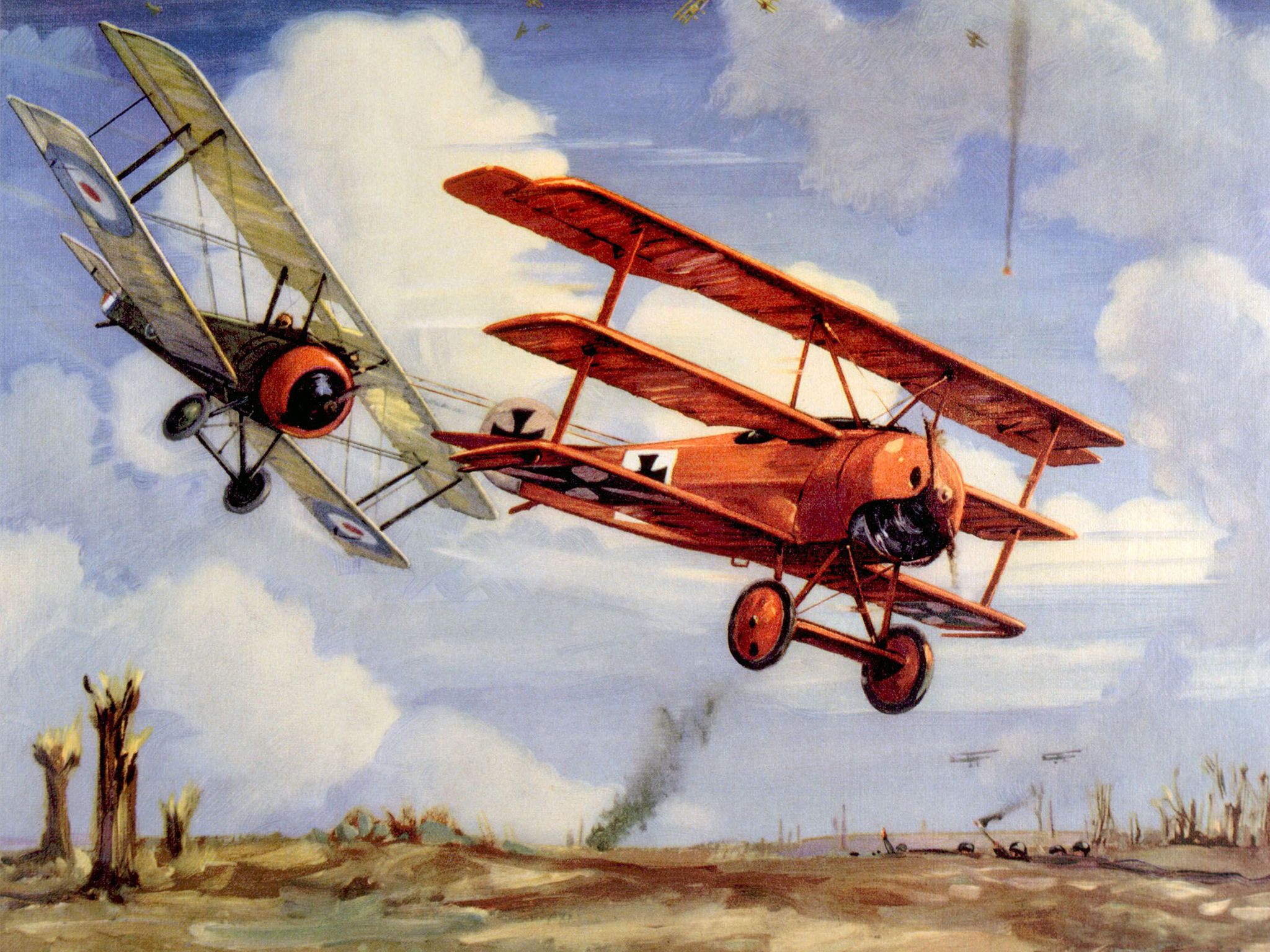 World War One flying ace the Red Baron 'was shot down from the ...